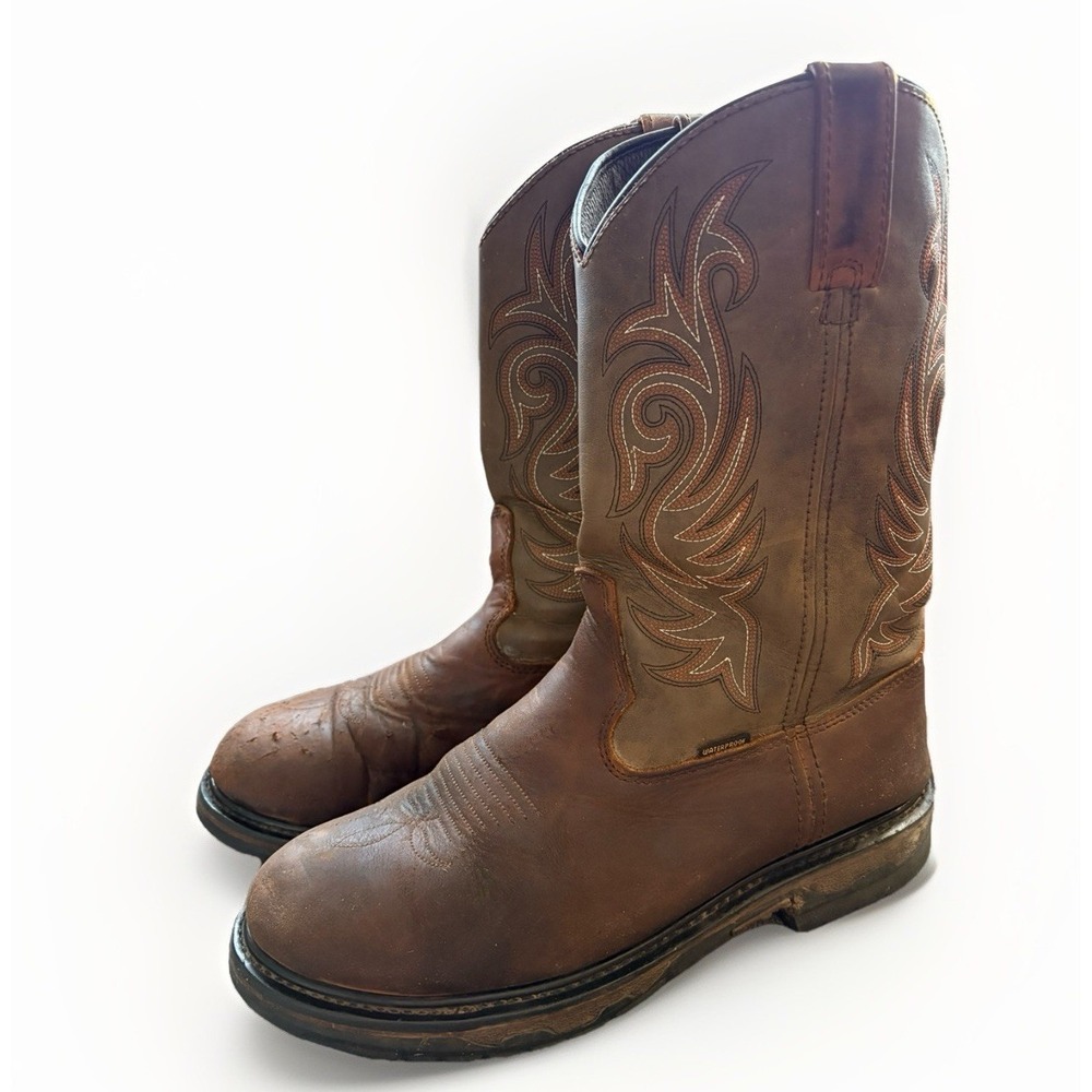 Laredo Western Cowboy Waterproof Boots Men SZ 10D Cheyenne 68112‎ Leather Hammer